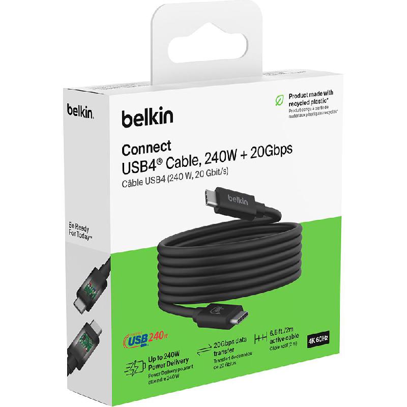 Belkin Connect USB4 Cable, 240 W + 20 Gbps AV Cable 2.00 m ( 6.56 ft ) — view 3