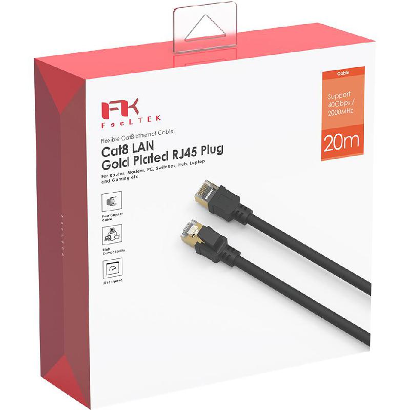 FeelTek CAT.8 RJ-45 Networking Cables 20.00 m ( 21.87 yd ) — view 3