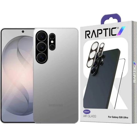 Raptic Raptic Glass Air 2-in-1 Bundle: Tempered Glass + Camera Lens Protector Smartphone Display Protection