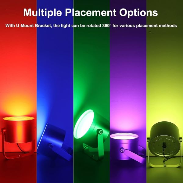 Luxceo RGB LED Video Light, 10W Video Lighting with Remote Control, Dimmable Photography Light with Full Colors, Music Sync, 10 Scene Modes, Background Light for Photography, Video Shooting — view 2