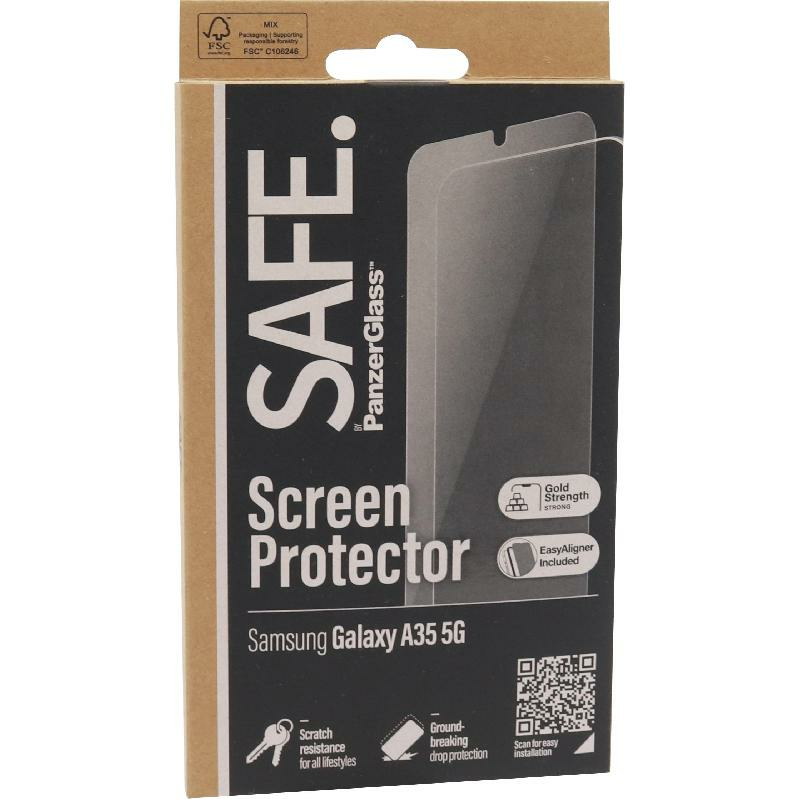 PanzerGlass SAFE Tempered Glass, Edge-to-Edge, Black Case Friendly Smartphone Screen Protector for Samsung Galaxy A35 5G — view 2