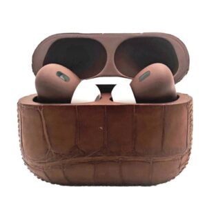 Customized Apple AirPods Pro 3 Leather Alligator Brown