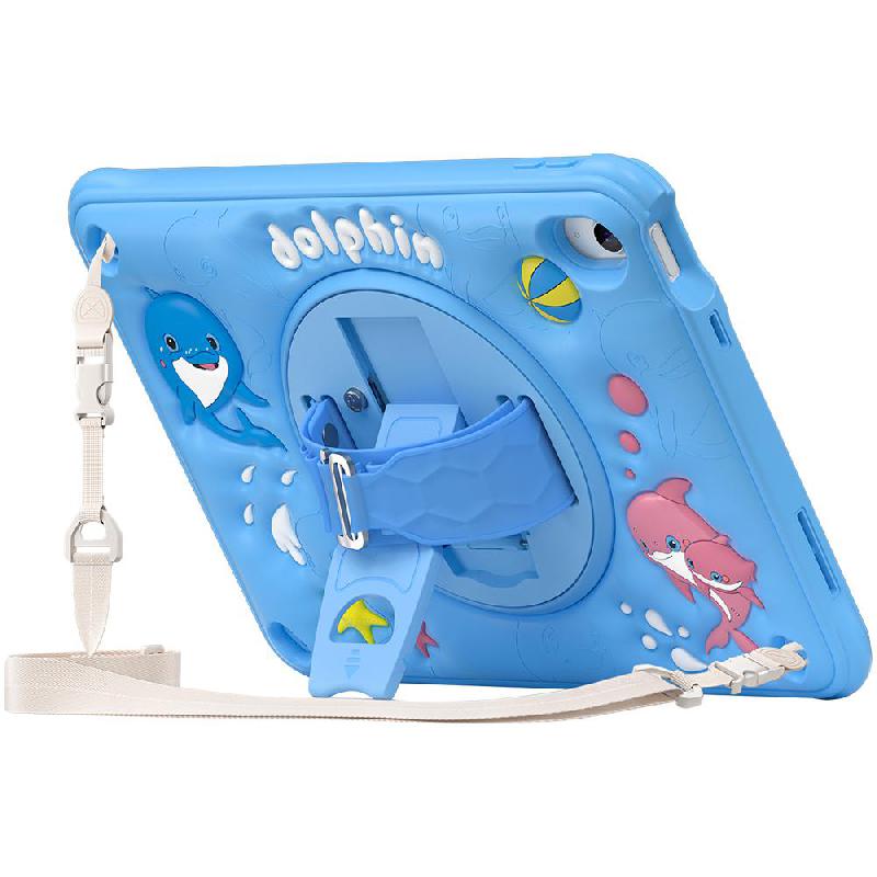Kadasic Cartoon Strap Back Cover Tablet Case for Kids Blue for iPad 10.9 10th Gen — view 2