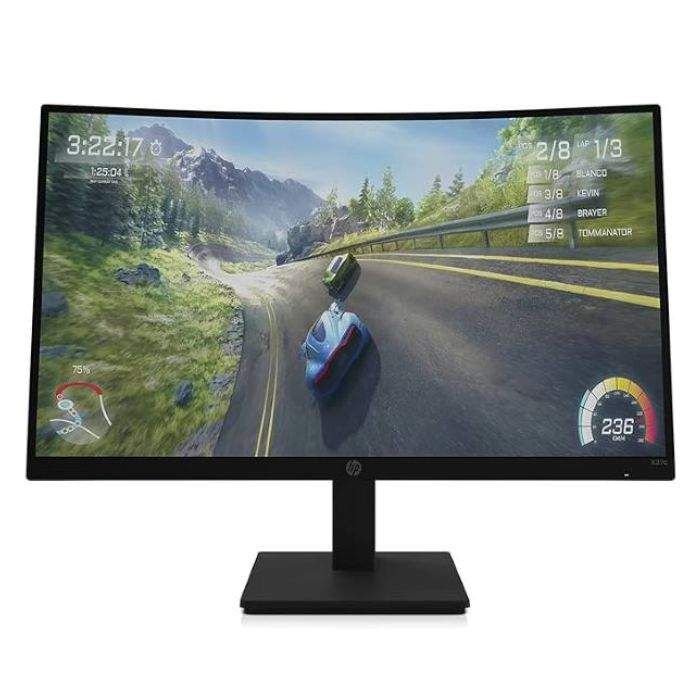 HP X27c Curved Gaming Monitor, 27 Inch FHD, 1500R VA Display, 165Hz Refresh Rate, 1ms MPRT Response Time, 8 bit Color, Adjustable Hight, DP, HDMI, 3.5 mm Audio, Black - 32G13AS