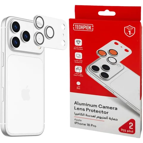 Techpick Full Coverage Aluminum Color-Matched Camera Protector (Full Frame) Smartphone Camera Accessory