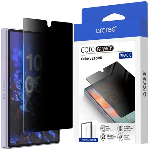 Araree Core Privacy Front Screen Tempered Glass Smartphone Screen Protector for Samsung Galaxy Z Fold8