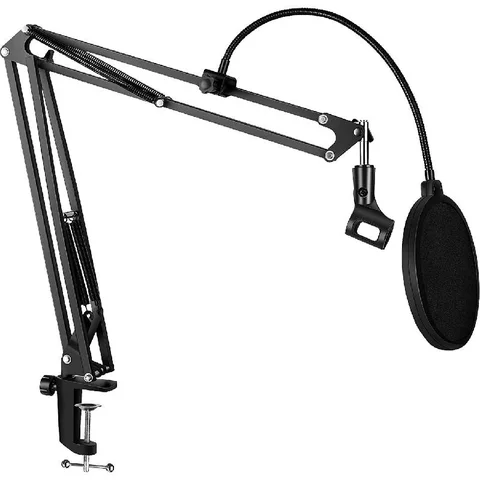 FeelTek Microphone Stand + Pop Filter Gaming Accessory