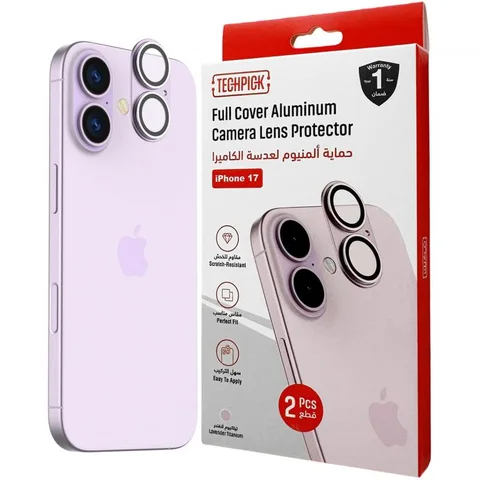 Techpick Full Coverage Aluminum Color-Matched Camera Protector (Full Frame) Smartphone Camera Accessory