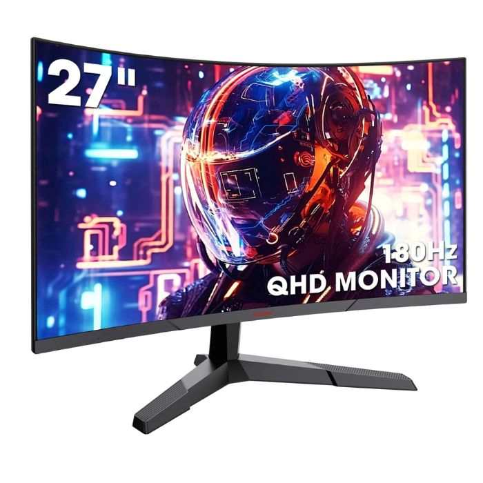 Koorui 27-Inch Gaming Curved Monitor VA QHD 2560 x 1440 180Hz 1ms, Black - 27E6QCA — view 2
