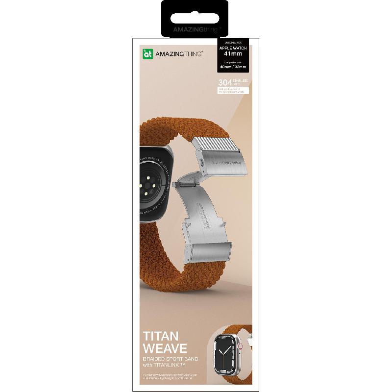 Amazing Thing Titan Weave Wrist Strap for Apple Watch Series 9 41/Watch Series 8 41/Watch Series 7 41 — view 4