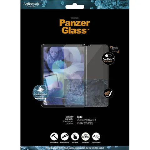 PanzerGlass CamSlider Super+ Glass, Edge-to-Edge iPad Screen Protector for iPad Pro 11 - 2021/iPad Pro 11 - 2020/iPad Air 10.9 4th Gen