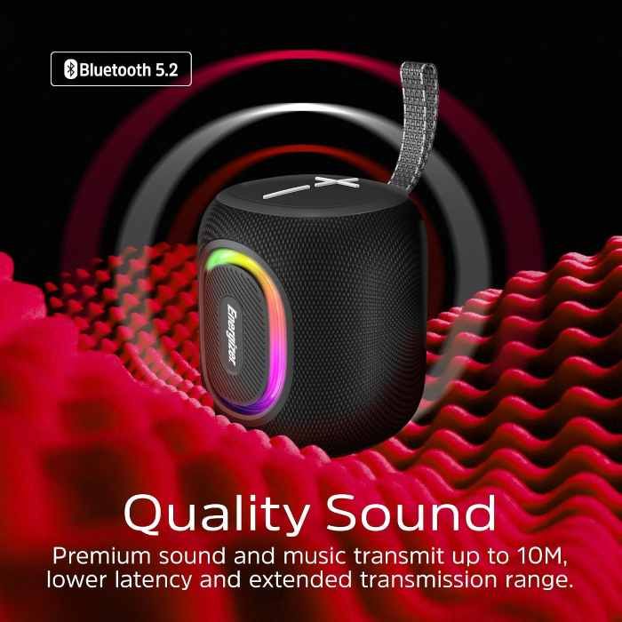 Enegizer 8W With RGB Lights Portable Bluetooth Speaker - Black — view 3