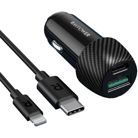 RAVPower 2-Port Car Charger Combo