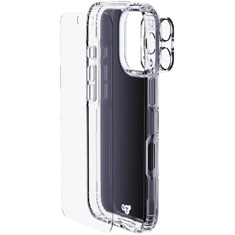 Tech21 3-in-1 MagSafe Bundle Evo Clear MagSafe Case + Impact Glass Screen Protector + Camera Lens Protector Smartphone Case Bundle