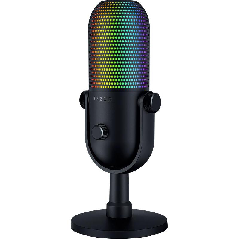 Razer Seiren V3 Chroma RGB USB Microphone with Tap-to-Mute PC Gaming Accessory