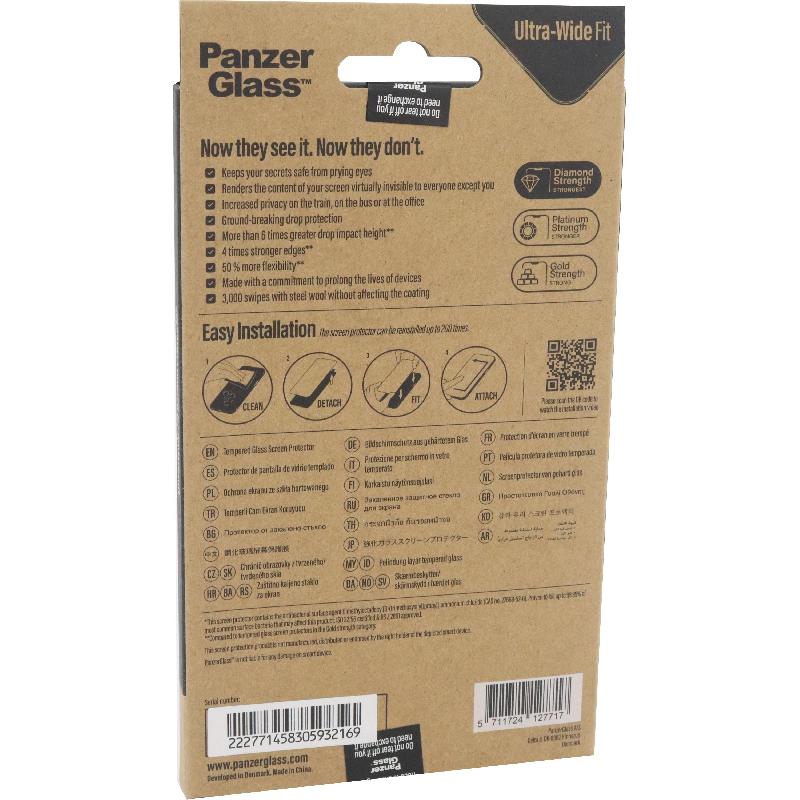 PanzerGlass Edge-to-Edge Tempered Glass, Privacy, Black Case Friendly Smartphone Screen Protector for iPhone 14/iPhone 13/iPhone 13 Pro — view 2