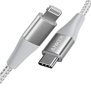 Anker USB C to Lightning Cable [3ft MFi Certified] Powerline II for iPhone 13 13 Pro 12 Pro Max 12 11 X XS XR 8 Plus, AirPods Pro, Supports Power Delivery-(Silver)-(A8652H41)