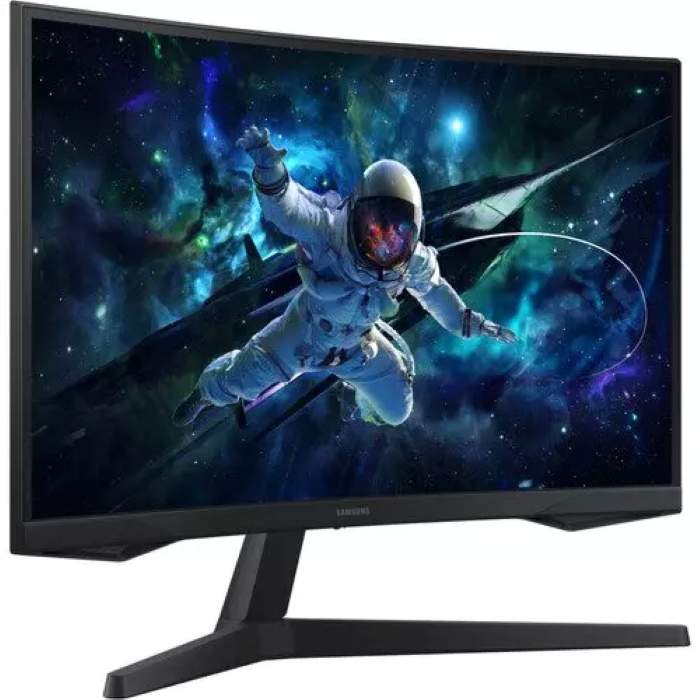 Samsung G5 G55C 27inch Odyssey QHD 2560X1440 Curved Gaming Monitor, 1ms, 165Hz, HDMI, DP, Tilt, Adjustable, Black - LS27CG552EMXUE — view 2