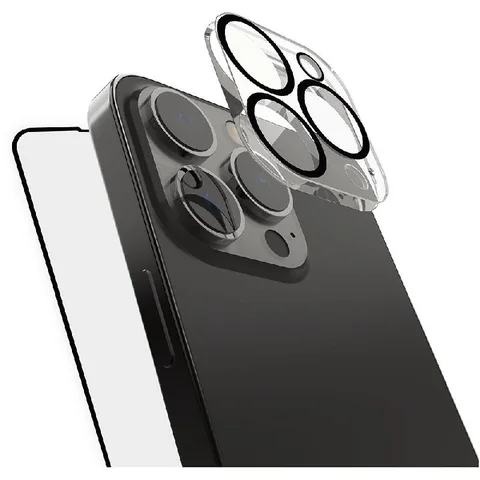 Raptic 2-in-1 Tempered Glass 2-in-1 Bundle: Tempered Glass + Camera Lens Protector Smartphone Display Protection