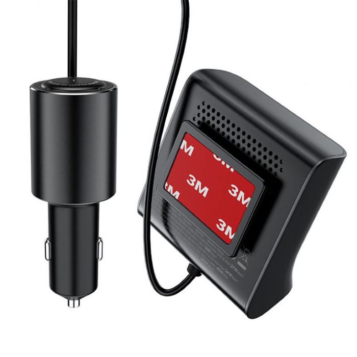 Acefast 90W 4-IN-1 Car Charger Splitter With LED Digital Display Black - B8-Black — view 2