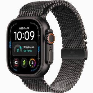 Apple Watch Ultra 4, GPS + Cellular, Black Titanium Case with Black Titanium Milanese Loop - M