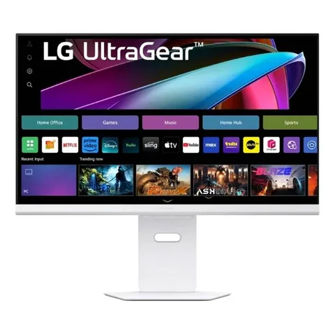 LG UltraGear 32inch UHD 3840X2160 Gaming Monitor, IPS Panel, 144Hz, 1ms, Display Port, HDMI, White - 32G810SA-WAMA