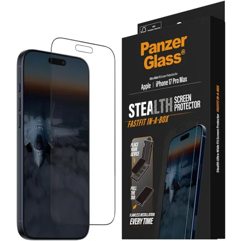 PanzerGlass Ultra-Wide Fit Tempered Glass with Black Frame Smartphone Screen Protector iPhone 17 Pro Max