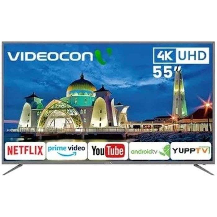 Videocon 55 Inch Smart TV 4K UHD Android 11 Google Play, Netflix, YouTube, Shahid, Built in Bluetooth And Wifi Black, AAEE55EP1100D1 — view 2