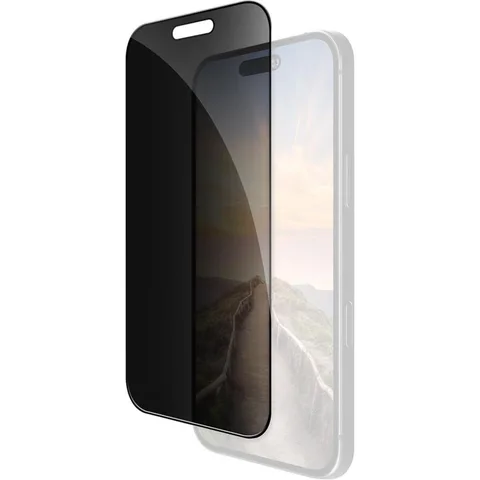 DBRAMANTE1928 Eco-shield Privacy Recycled (rPET), Curved Black Edge, Antimicrobial, Anti-fingerprint Smartphone Screen Protector for iPhone 17 Pro