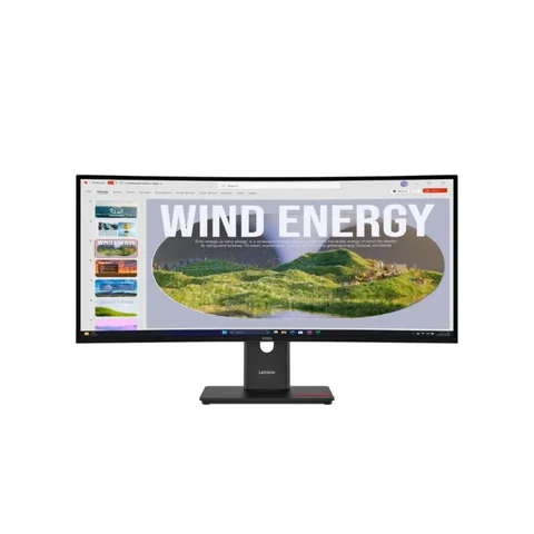 Lenovo Think Vision 34inch WQHD 3440X1440 Monitor, Anti-glare, DP, HDMI, USB-C, Tilt Adjustable - 64AEGAT1UK