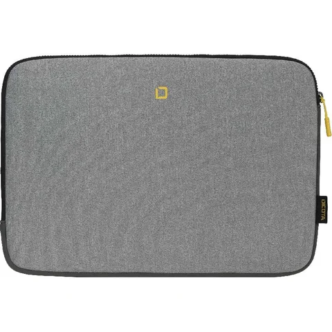 Dicota Skin FLOW Laptop Sleeve for 13.5"/14.1"/13.9" Screen Size Grey/Yellow