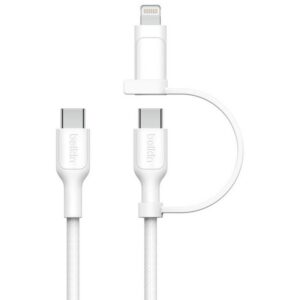 Belkin BoostCharge 2-in-1 Cable USB-C to USB-C/Lightning Sync & Charge Cable 1.50 m ( 4.92 ft )