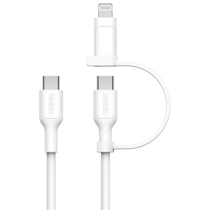 Belkin BoostCharge 2-in-1 Cable USB-C to USB-C/Lightning Sync & Charge Cable 1.50 m ( 4.92 ft )