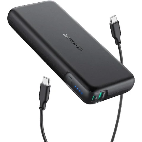 RAVPower PD Pioneer Power Bank Charger 20000 mAh Dual USB (USB (QC 3.0)/USB-C PD)