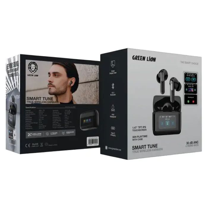 Green Lion Smart Tune True Wireless Earbuds Anc - Black — view 2