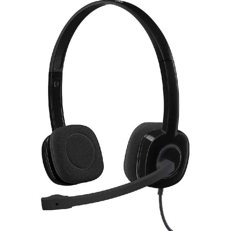 Logitech H151 On-Ear Headphones Wired Black