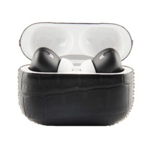 Merlin Craft Apple Airpods Pro Gen 2C Leather Alligator Black