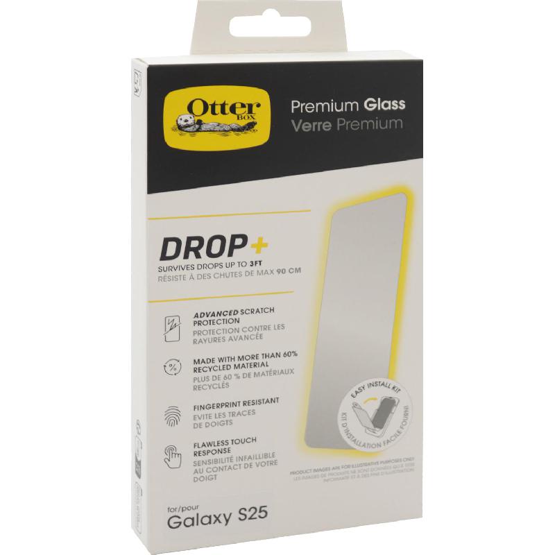 OtterBox Premium Glass Tempered Glass, Clear Smartphone Screen Protector for Samsung Galaxy S25 — view 2