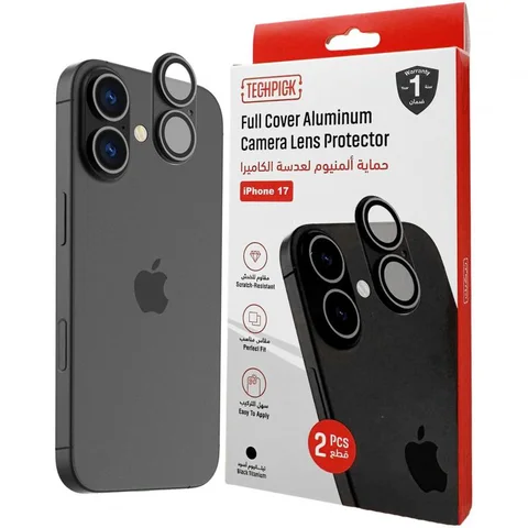 Techpick Full Coverage Aluminum Color-Matched Camera Protector (Full Frame) Smartphone Camera Accessory