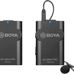 Boya By-Wm4 Pro K1 Portable 2.4G Wireless Microphone System(One Transmitters + One Receiver) With Hard Case For Dslr Camera Camcorder Smartphone Pc Tablet Sound Audio Recording Interview, B0828KZVN2