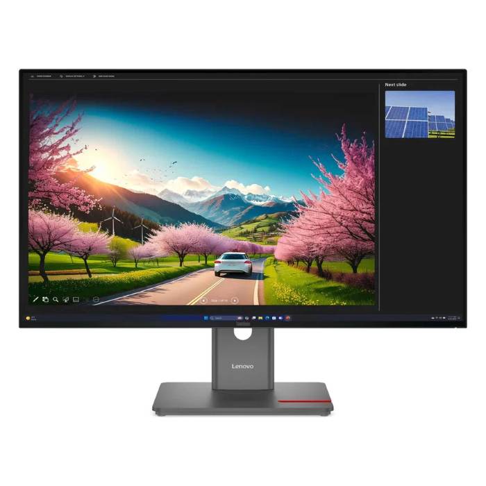 Lenovo Think Vision 31.5inch UHD 3840X2160 Monitor, 120Hz, IPS Panel, Anti-glare, 4ms, HDMI, DisplayPort, Adjustable Stand, Black - 64A8XAT2UK
