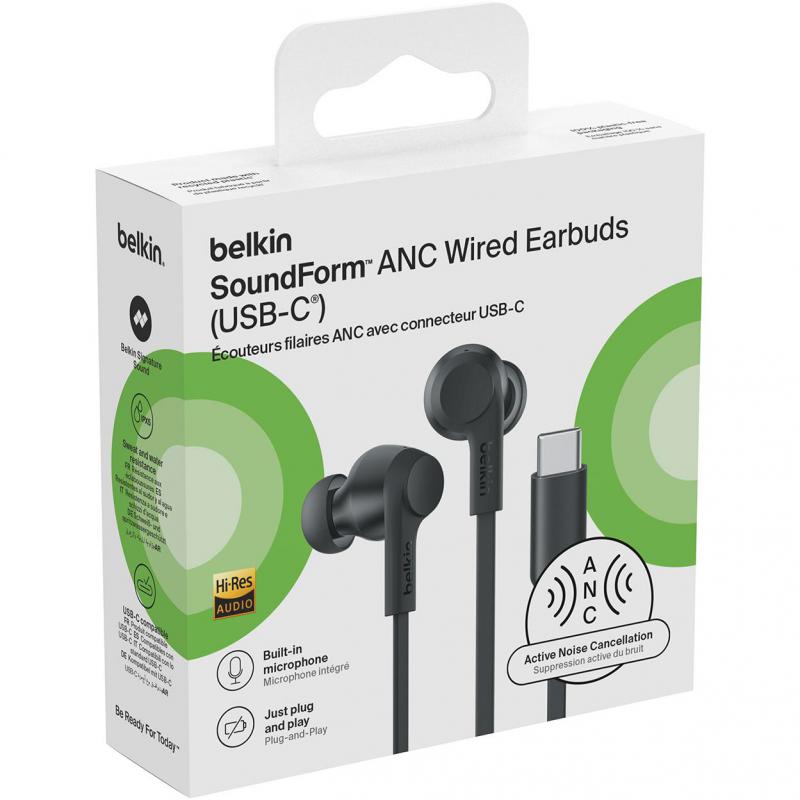 Belkin SoundForm In-Ear Earphones Wired Black — view 3