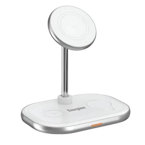 Energizer MagSafe 3-in-1 Wireless Charging Stand - Silver