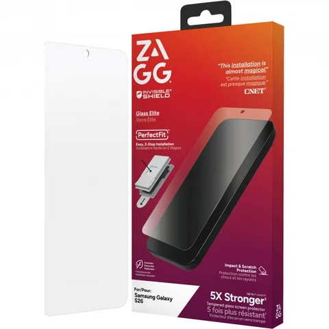 Zagg Invisible Shield Made with Recycled Glass Smartphone Screen Protector for Samsung Galaxy S26