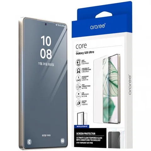 Araree Core Tempered Glass Smartphone Screen Protector for Samsung Galaxy S25 Ultra