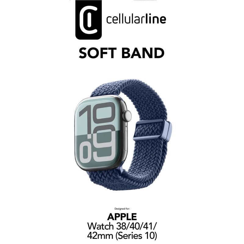Cellularline SOFT BAND Wrist Strap for Apple Watch Series 11 42/Watch Series 10 42/Watch Series 9 41/Watch SE 40 — view 2