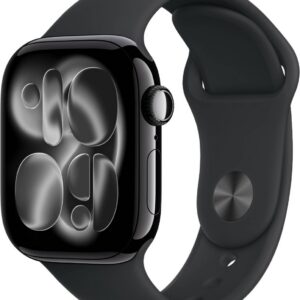 Apple Watch Series 11, GPS, 42mm, Jet Black Aluminum Case with Black Sport Band - S/M