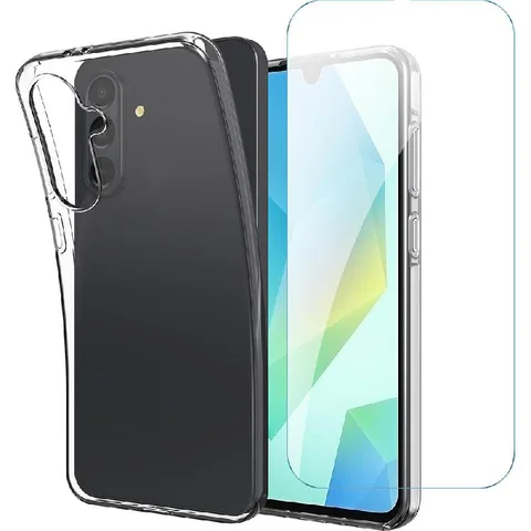Just in Case Soft TPU Clear + Tempered Glass Smartphone Case Bundle