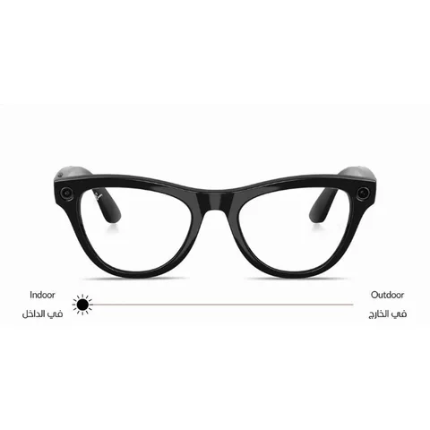 Ray-Ban Meta Skyler Shiny Black Transitions Amethyst Smart Glasses – 4010