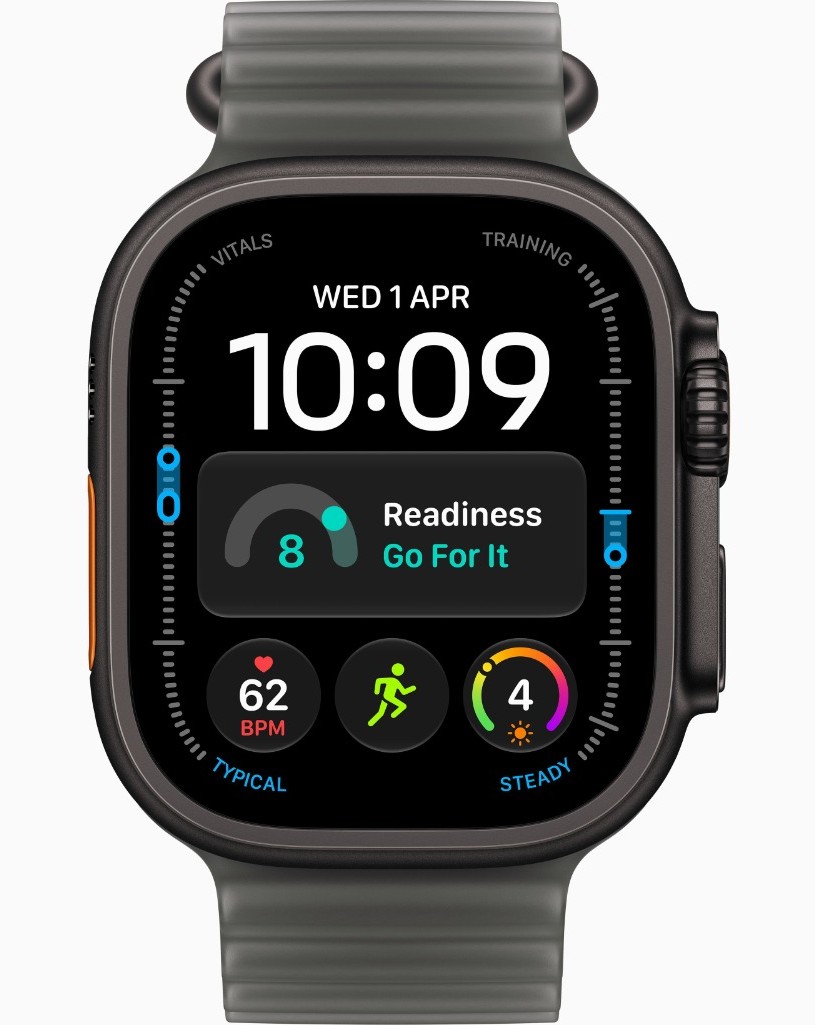Apple Watch Ultra 4, GPS + Cellular, Black Titanium Case with Translucent Black Ocean Band — view 2